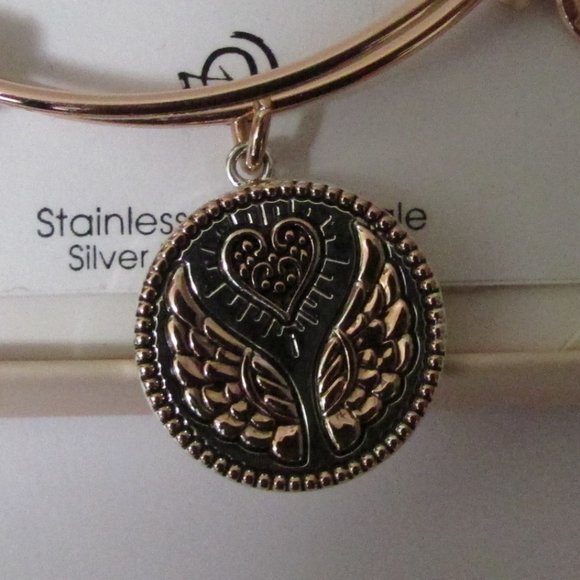Love this Life One of a Kind Angel charm bangle bracelet gift new - Picture 3 of 10